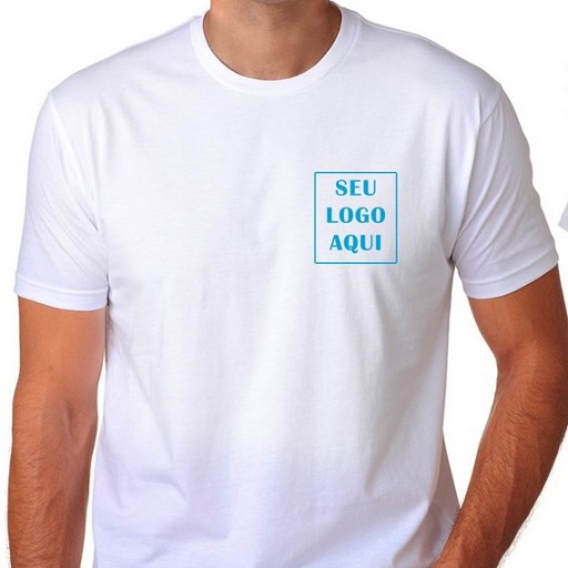 camisa logo no peito malha fria